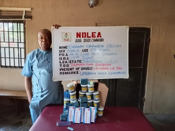 NDLEA arrests two grandfathers for selling drugs to students in Abia