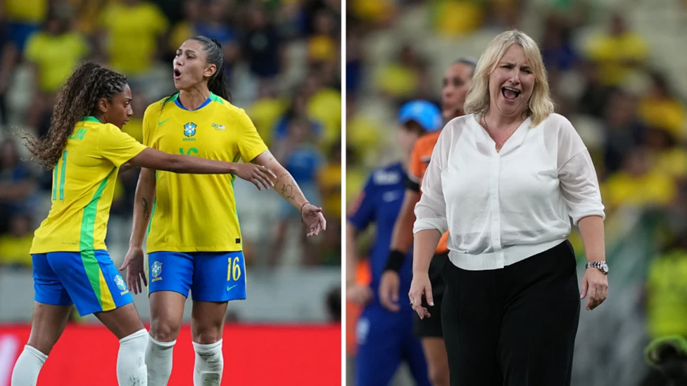 Brazil see red eight times in USA defeat